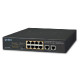 Planet 8-Port 1GbE RJ45 802.3at PoE 2-Port 1GbE RJ45 Desktop Switch (120 watts)