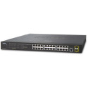 PLANET IPv4/IPv6, 24-Port 10/100/1000Base-T + 2-Port 100/1000MBPS SFP L2/L4 SNMP Manageable Gigabit Ethernet Switch