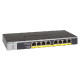 NETGEAR GS108LP Neupravljano Gigabit Ethernet (10/100/1000) Podrška za napajanje putem Etherneta (PoE) 1U Crno, Sivo