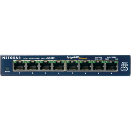 NETGEAR ProSafe 8-Port Gigabit Desktop Switch Neupravljano Gigabit Ethernet (10/100/1000) Plavo