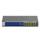 NETGEAR GS516PP Neupravljano Gigabit Ethernet (10/100/1000) Podrška za napajanje putem Etherneta (PoE) Plavo, Sivo