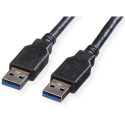 Roline USB3.2 Gen 1 kabel, TIP A-A M/M, 3.0m, crni