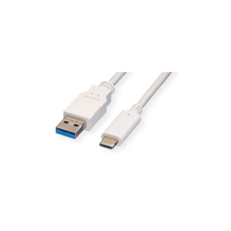 Roline VALUE USB 3.2 Gen 1 kabel, A-C, M/M, 3.0m, bijeli