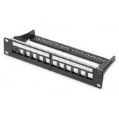 DIGITUS Modular Patch Panel, 12-port, 10", blank, 1U