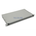 NFO Patch Panel 1U 19" - 24x SC Simplex LC Duplex, Pull-out, 1 tray