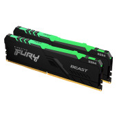 KINGSTON DRAM 16GB 3600MHz DDR4 CL17 DIMM (Kit of 2) FURY Beast RGB Black EAN: 740617319088
