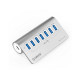 USB-C hub s 7 vhodi, 7x USB-A 3.2 Gen2, 10Gbps, ALU, ORICO M3U7-G2