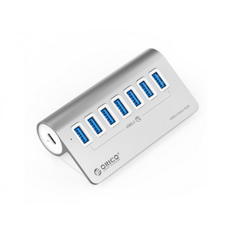 USB-C hub s 7 vhodi, 7x USB-A 3.2 Gen2, 10Gbps, ALU, ORICO M3U7-G2
