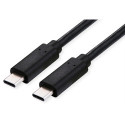 Roline USB4 Gen3x2 kabel TIP C-C M/M, Emark, 100W, 1.0m, crni