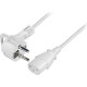 Transmedia Schuko plug flat to C13 jack 1,5m, White
