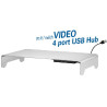 Transmedia Monitor Laptop Stand, USB Hub