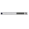 Ubiquiti UniFi Managed 16-port Gigabit Switch (8-port PoE+), 2× SFP, Rackmount (USW-16-PoE-Gen2)