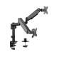 Gembird Adjustable desk 2-display mounting arm, 17”-32”, up to 9 kg