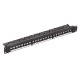 NaviaTec Cat6 Unshielded 24-Port Patch Panel, 1U with keystones
