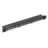 NaviaTec Cat6 Unshielded 24-Port Patch Panel, 1U with keystones