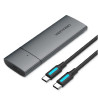 Vention M.2 NVMe SSD Enclosure (USB 3.1 Gen 2-C) Gray