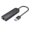 Vention 3-Port USB 3.0 Hub with Gigabit Ethernet Adapter 0,15m Black