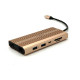 Priključna postaja USB-C 12 v 1, RGB, USB-C 3.1, 3x USB-A, USB-C PD100W, 2x HDMI 4K@60Hz, DP 4K@60Hz, SD+TF, RJ45, AUX, Alumi