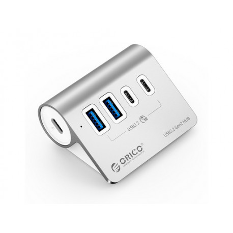 USB-C hub s 4 vhodi, 2x USB-A, 2x USB-C, USB 3.2 Gen2, 10 Gbps, ALU, ORICO M3CU2-G2