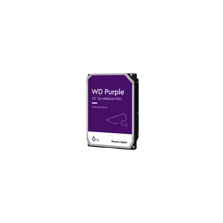 HDD Video Surveillance WD Purple 6TB CMR, 3.5'', 256MB, SATA 6Gbps, TBW: 180