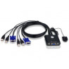ATEN 2-port USB VGA KVM Switch sa kablovima (CS22U)