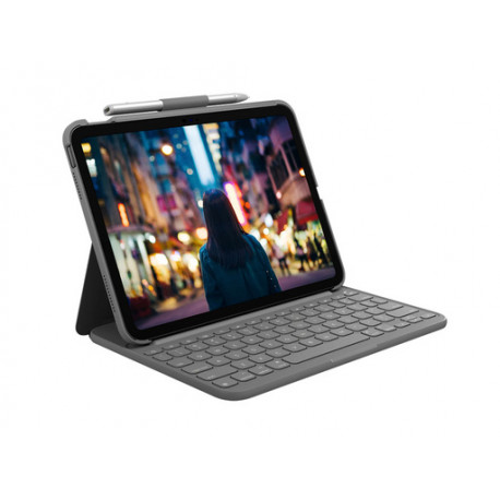 Ovitek s tipkovnico Logitech SLIM FOLIO za iPad (10. gen), siv, SLO g.