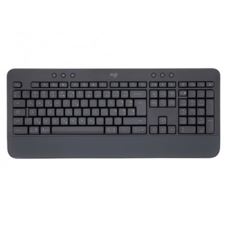Tipkovnica Logitech K650 Signature, Wireless, USB, grafitna, SLO g.