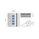 USB-C hub s 4 vhodi, 4x USB-A 3.2 Gen1, 5Gbps, ALU, ORICO M3U4-05