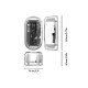 Postaja za HDD/SSD, 2.5"/3.5", SATA v USB-C, prozorno, ORICO 6139C3