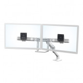  Ergotron HX Dual Monitor Desk Arm Monitor Mount (White)