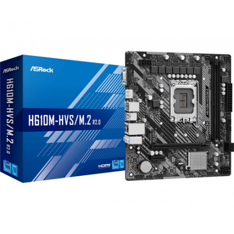 Asrock H610M-HVS/M.2 R2.0 Intel H610 LGA 1700 Mikro ATX