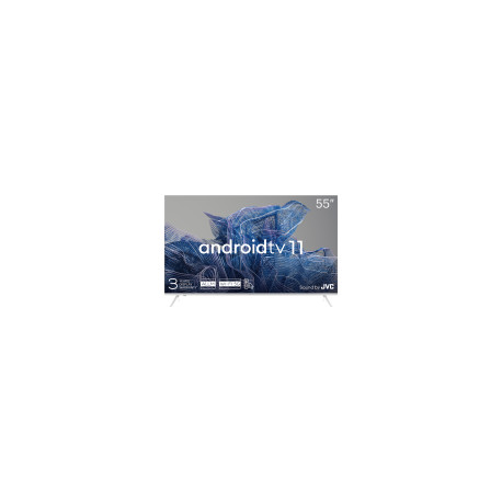 55', UHD, Android TV 11, White, 3840x2160, 60 Hz, Sound by JVC, 2x12W, 83 kWh/1000h , BT5.1, HDMI po