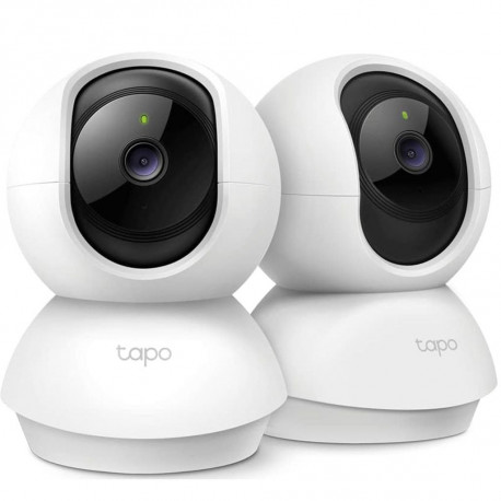 Tapo C2 Pan/Tilt Home Security Wi-Fi Camera, 2-Pack, 1080p, 2.4 GHz, Horizon.360º, Motion Detection