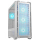 COUGAR | MX600 White | PC Case | Mid Tower / Mesh Front Panel / 3 x 140mm + 1 x 120mm Fans / Transpa