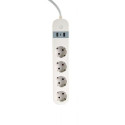 Gembird Smart power strip with USB charger, 4 sockets, white
