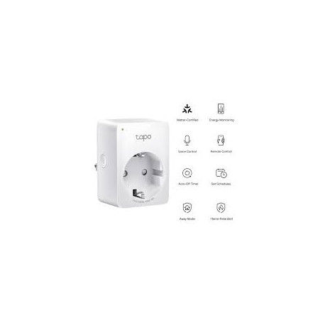 Tp Link Tapo P110M, Mini Smart Wi-Fi Plug, 100-240V, 802.11b/g/n WiFi connection, 2.4 GHz WiFi, Max.