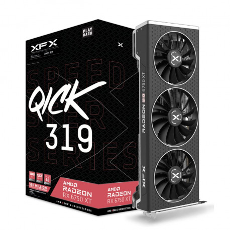 XFX Video Card AMD Radeon RX 6750 XT Core Gaming Graphics Card with 12GB GDDR6 HDMI 3xDP, AMD RDNA™