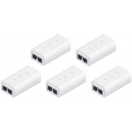 Ubiquiti POE-24-12W-G-WH, Gigabit PoE Injector, 24V 0,5A (12W), 5-Pack