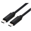 Roline VALUE USB4 Gen3x2 kabel TIP C-C M/M, Emark, 100W, 1.0m, crni