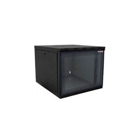 Canovate 6U 540x550x322 ECO zidni ormar s bočnim pločama koje se mogu otvoriti izvana, crni (WEO-9-06F5F)