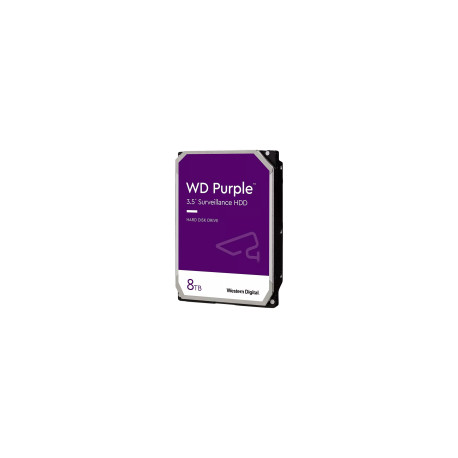 HDD Video Surveillance WD Purple 8TB CMR, 3.5'', 256MB, 5640 RPM, SATA, TBW: 180