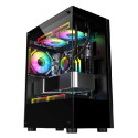 NaviaTec Mariner Gaming case mATX with 3x ARGB Fans, Tempered Glass Sides