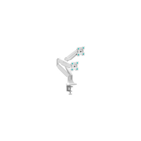 ONKRON Dual Monitor Desk Mount Stand for 13 to 32-Inch LCD LED Monitors up to 9 kg, White
