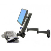  Ergotron Series 200 Combo swivel arm, wall mount (black)