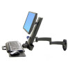  Ergotron Series 200 Combo swivel arm, wall mount (black)