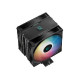 Hladilnik za procesor DeepCool AG400 Digital Plus ARGB, 2x 120mm,  črn