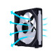 Ventilator za ohišje Lian Li UNI FAN SL-INF 140 Reverse Blade, ARGB, PWM, 140mm, črn