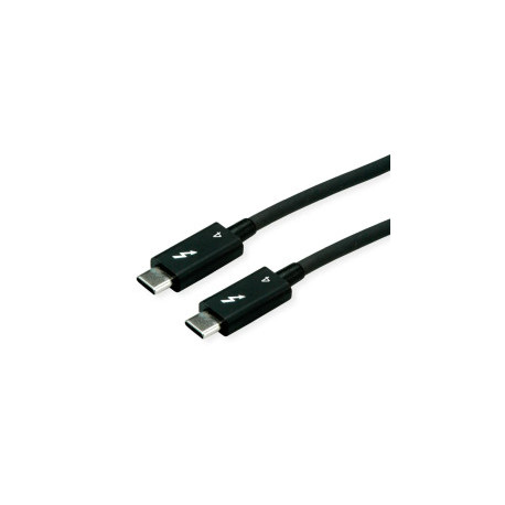 Roline Thunderbolt 4 kabel, 40Gbit/s, 100W, C-C, M/M, pasivni, 1m, crni
