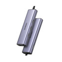 UGREEN 6-portni USB-C HUB USB-C 3xUSB-A 3.0, 1xHDMI,1x RJ45,1x USB-C PD, sivi