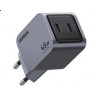 UGREEN Nexode Pro zidni punjač 45W, GaN, 2×USB-C, PD3.0/QC4.0, sivi